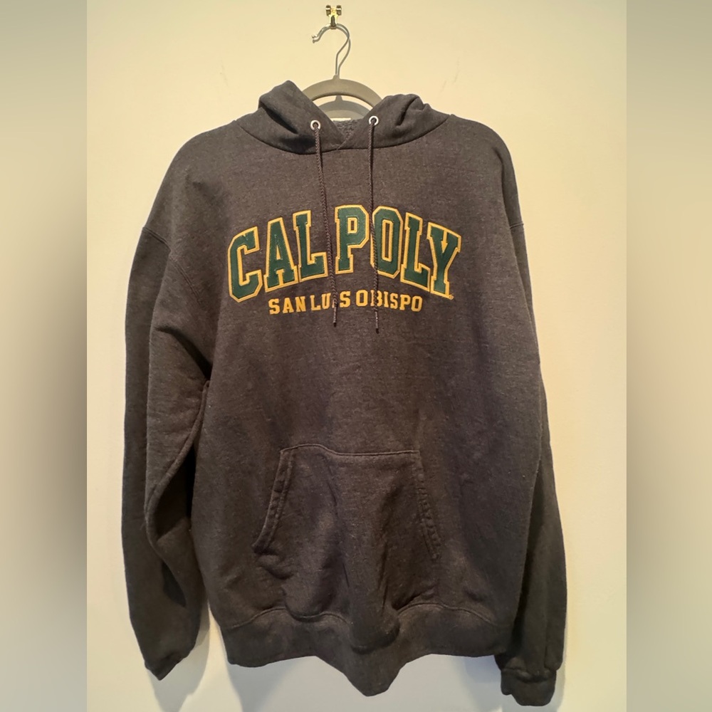NWOT Champion Brand Cal Poly (SLO) gray hooded sweatshirt